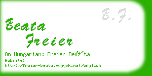 beata freier business card